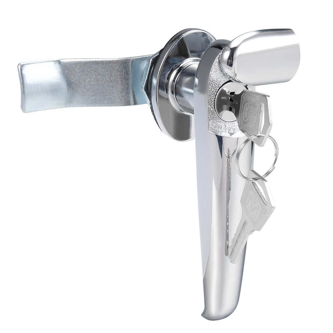 uxcell Uxcell Level Handle Cam Lock, Zinc Alloy Chrome Finished L Shape w Keys MS308-2
