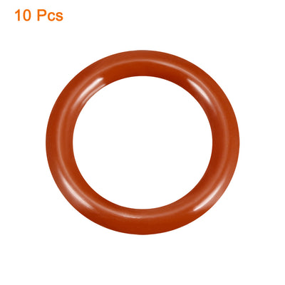 Harfington Uxcell Silicone O-Rings Outside Diameter VMQ Seal Rings Sealing Gasket Red