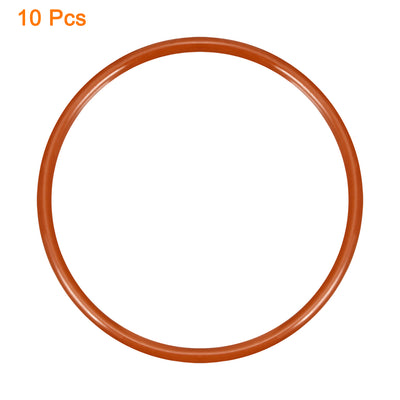 Harfington Uxcell Silicone O-Ring Outside Diameter Seal Rings Sealing Gasket Red