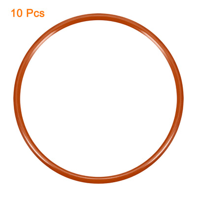Harfington Uxcell Silicone O-Ring Outside Diameter Seal Rings Sealing Gasket Red