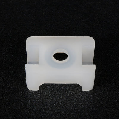 Harfington Uxcell Cable Tie Mount Base Saddle Type Wire Holder Nylon 5mm Hole Width White 30Pcs