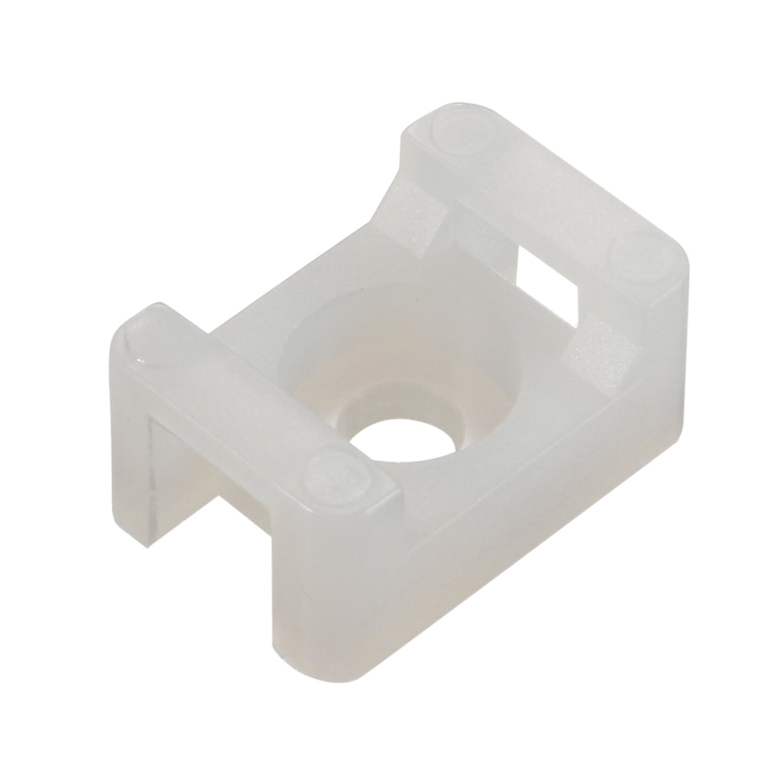 uxcell Uxcell Cable Tie Mount Base Saddle Type Wire Holder Nylon 5mm Hole Width White 30Pcs
