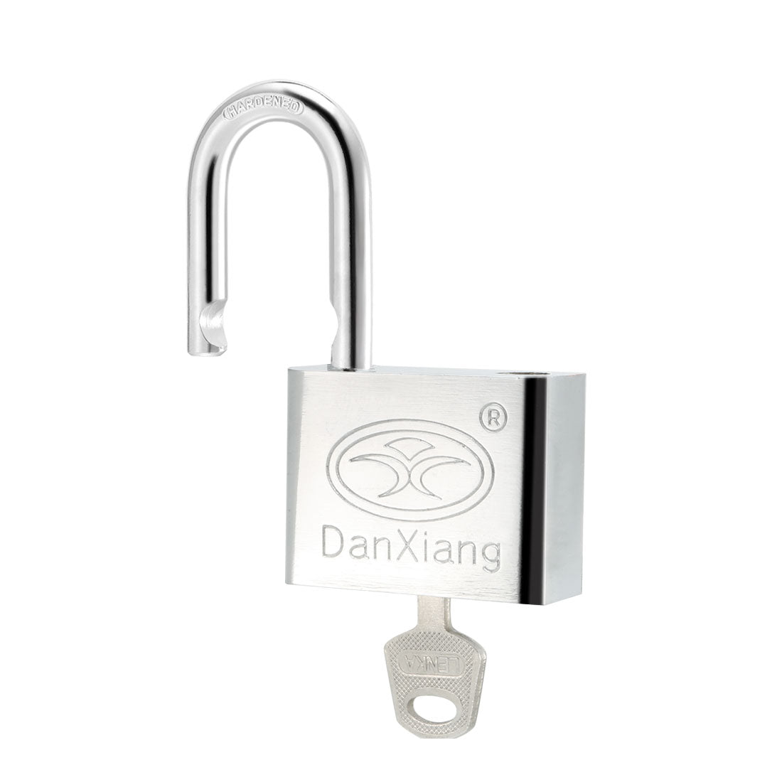 uxcell Uxcell 50mm Body Wide Stainless Steel Padlock Chrome Finish Harden Shackle, Keyed Different