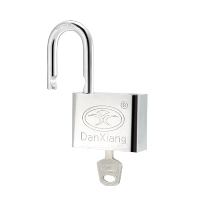 Harfington Uxcell 50mm Body Wide Stainless Steel Padlock Chrome Finish Harden Shackle, Keyed Different