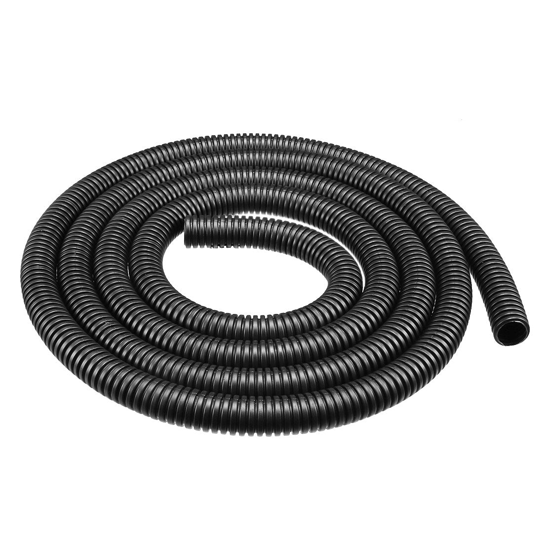 uxcell Uxcell 1.6 M 12 x 15.8 mm PP Flexible Corrugated Conduit Tube for Garden,Office Black