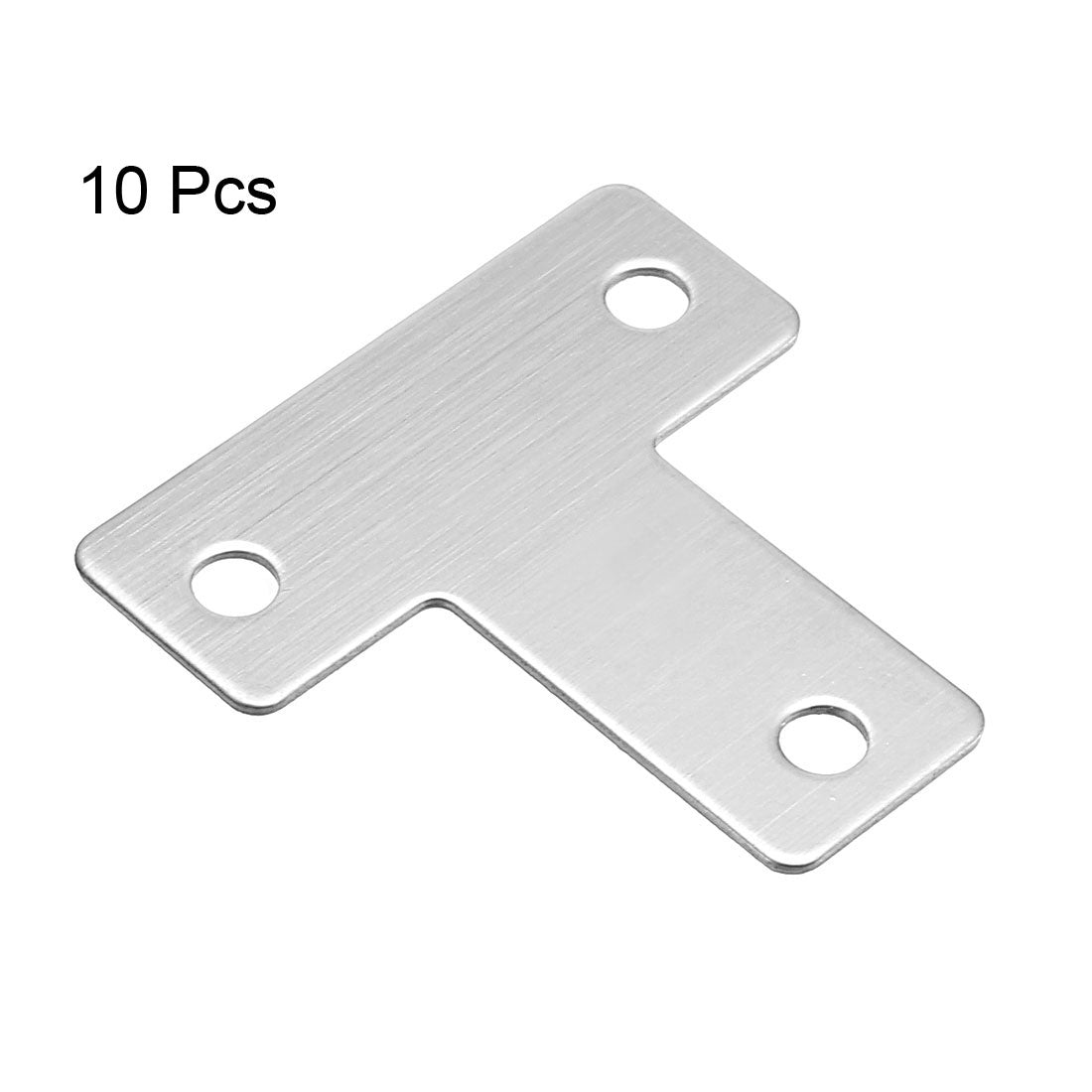 uxcell Uxcell Flat T Shape Repair Mending Plate, 43mmx43mm, Stainless Steel Joining Bracket Support Brace, 10 Pcs