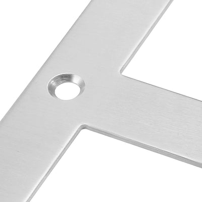 Harfington Uxcell Flat T Shape Repair Mending Plate, 120mmx120mm, Stainless steel Joining Bracket Support Brace, 1 Pcs