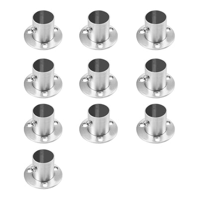 uxcell Uxcell Wardrobe Pipe Bracket, 22mm Dia, Wall Mount Hanging Rail Rod Support Socket 10pcs