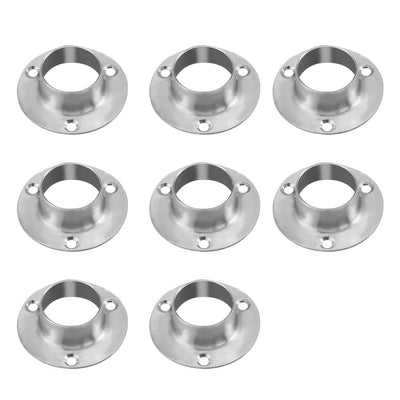 uxcell Uxcell Wardrobe Pipe Bracket, 25.5mm Dia, Wall Mounted Rail Rod Support Socket 8pcs