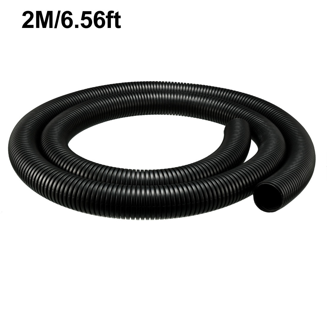 uxcell Uxcell 2 M 29 x 34.5 mm PP Flexible Corrugated Conduit Tube for Garden,Office Black