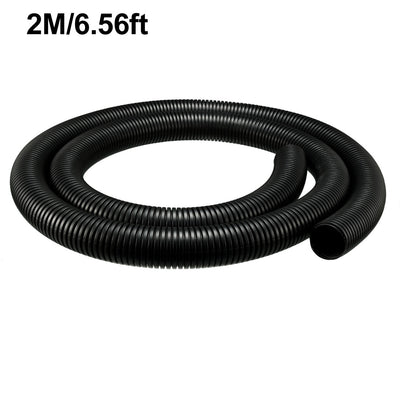 Harfington Uxcell 2 M 29 x 34.5 mm PP Flexible Corrugated Conduit Tube for Garden,Office Black