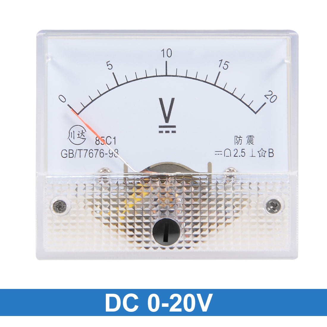 uxcell Uxcell DC 0V-20V Analog Panel Voltage Gauge Volt Meter 85C1 2.5% Error Margin