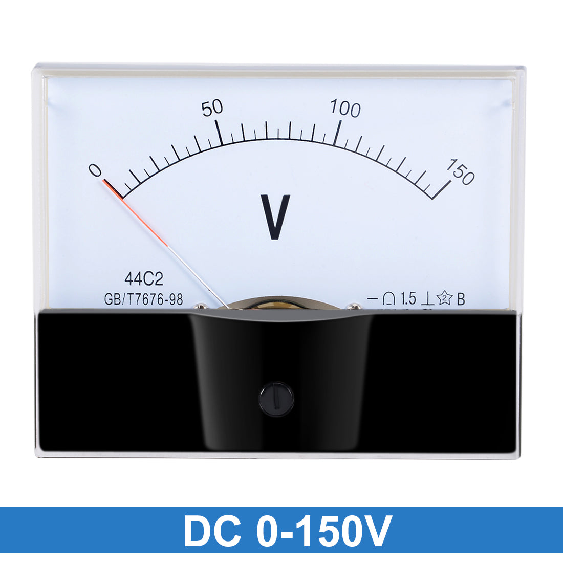 uxcell Uxcell DC0-150V Analog Panel Voltage Gauge Volt Meter 44C2 1.5% Error Margin