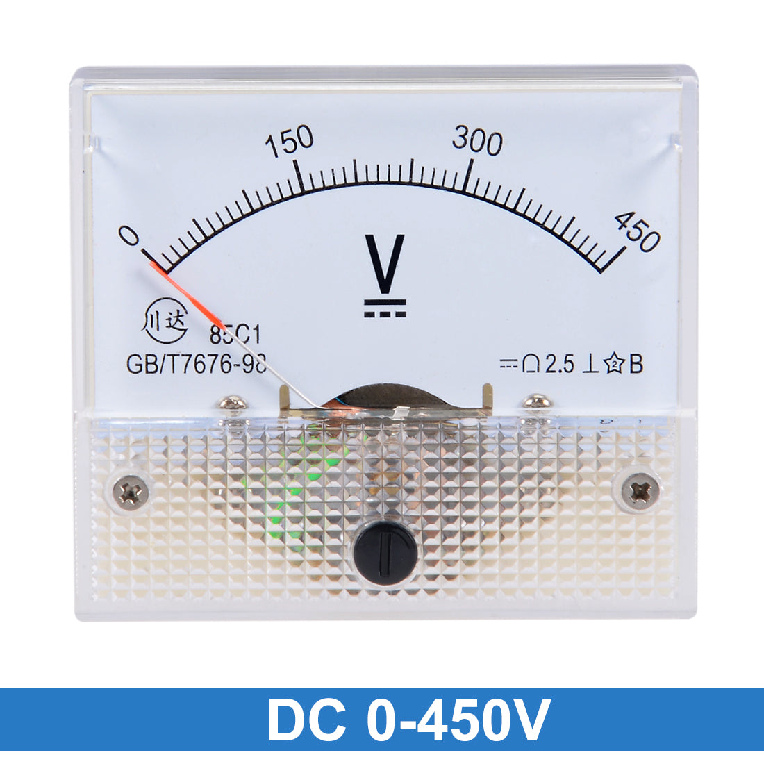 uxcell Uxcell DC 0-450V Analog Panel Voltage Gauge Volt Meter 85C1 2.5% Error Margin