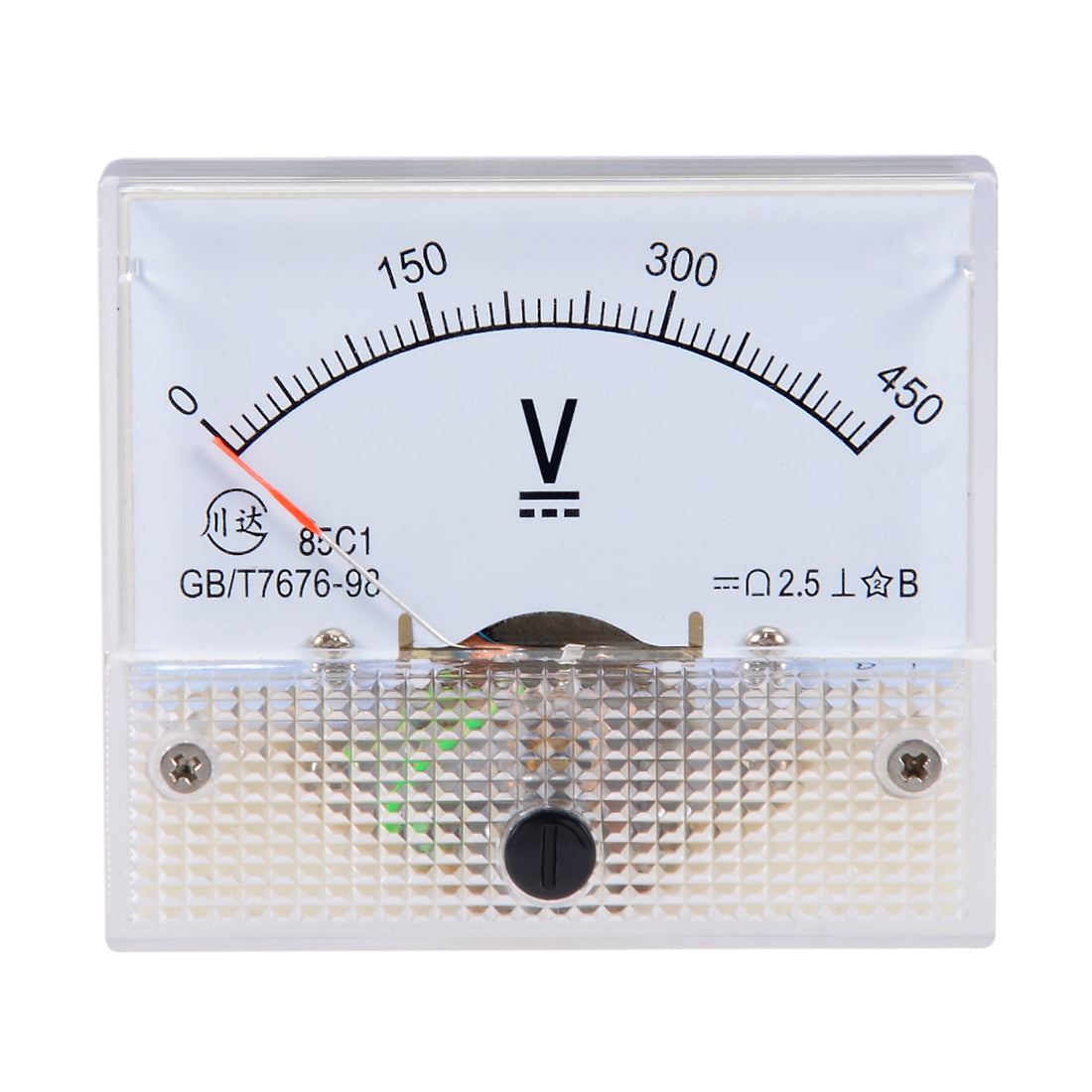 uxcell Uxcell DC 0-450V Analog Panel Voltage Gauge Volt Meter 85C1 2.5% Error Margin