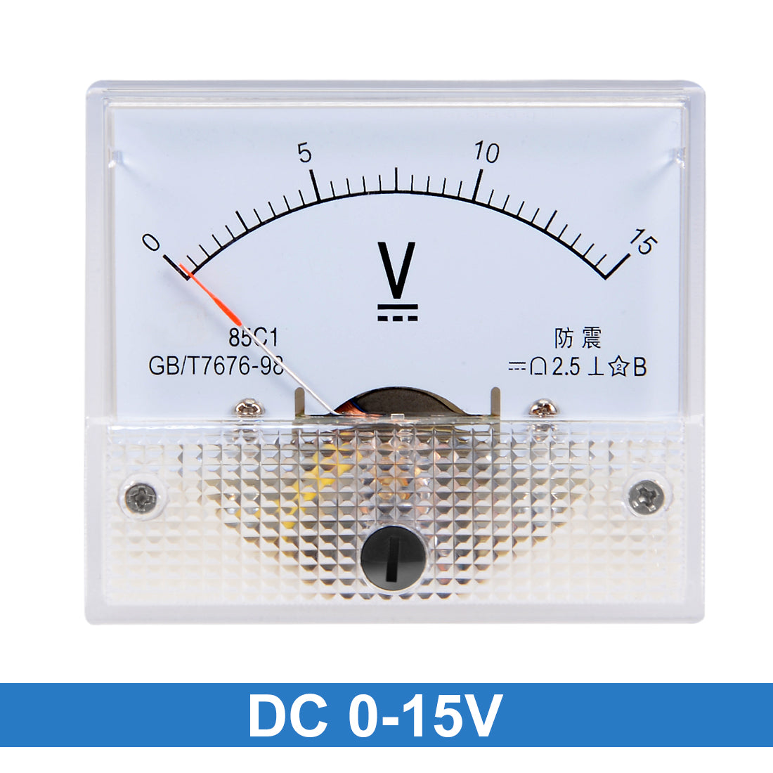 uxcell Uxcell DC 0-15V Analog Panel Voltage Gauge Volt Meter 85C1 2.5% Error Margin