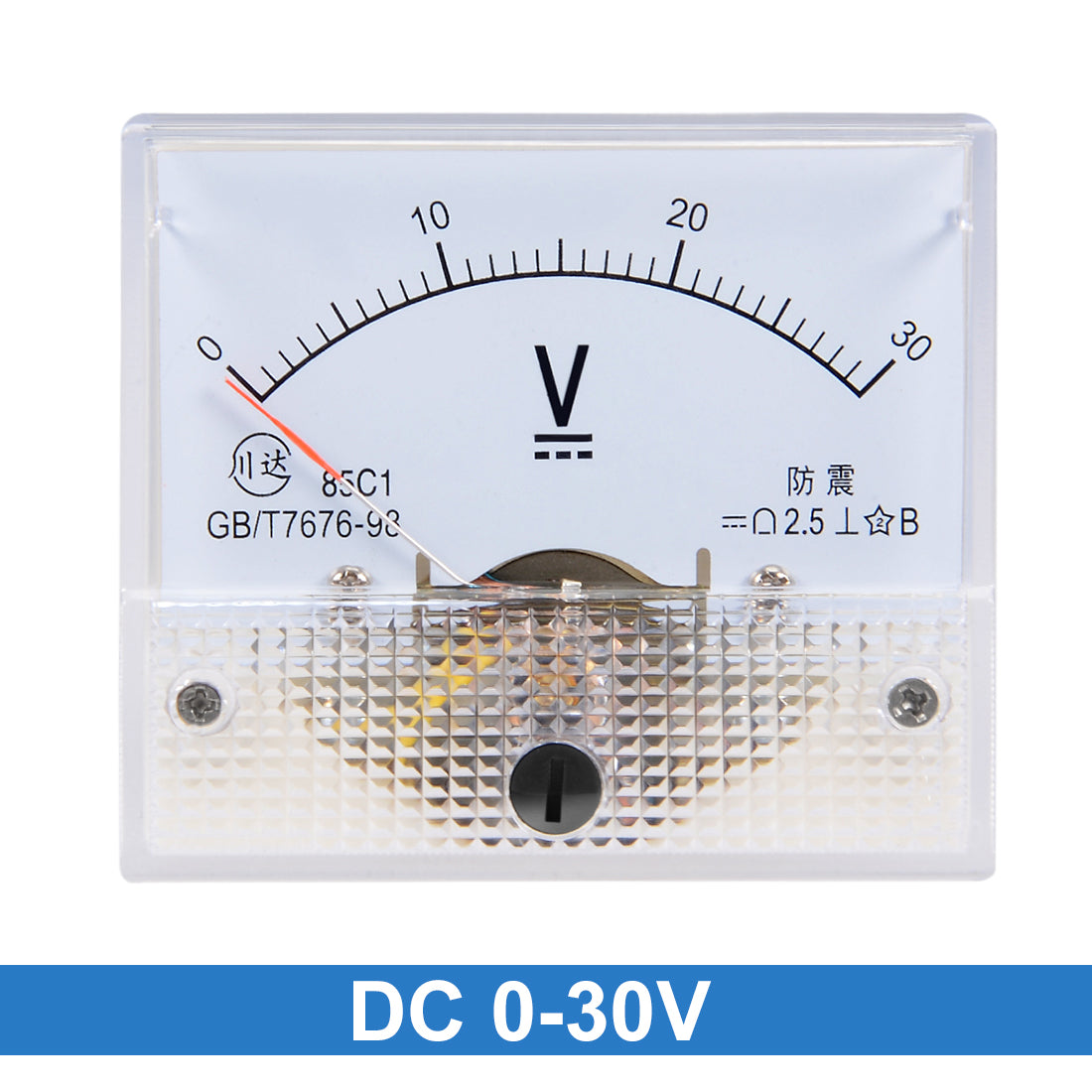 uxcell Uxcell DC 0-30V Analog Panel Voltage Gauge Volt Meter 85C1 2.5% Error Margin