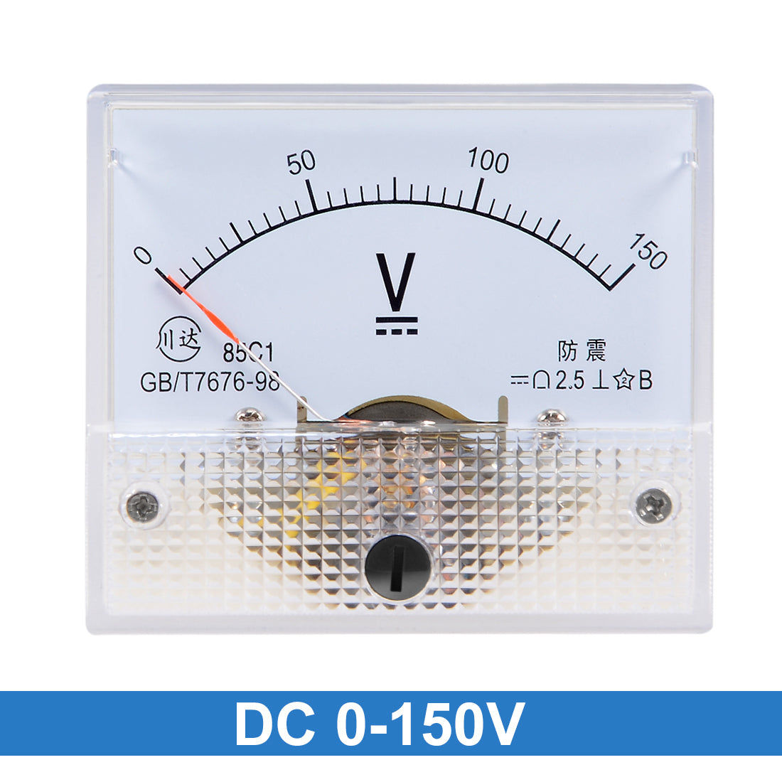 uxcell Uxcell DC 0-150V Analog Panel Voltage Gauge Volt Meter 85C1 2.5% Error Margin