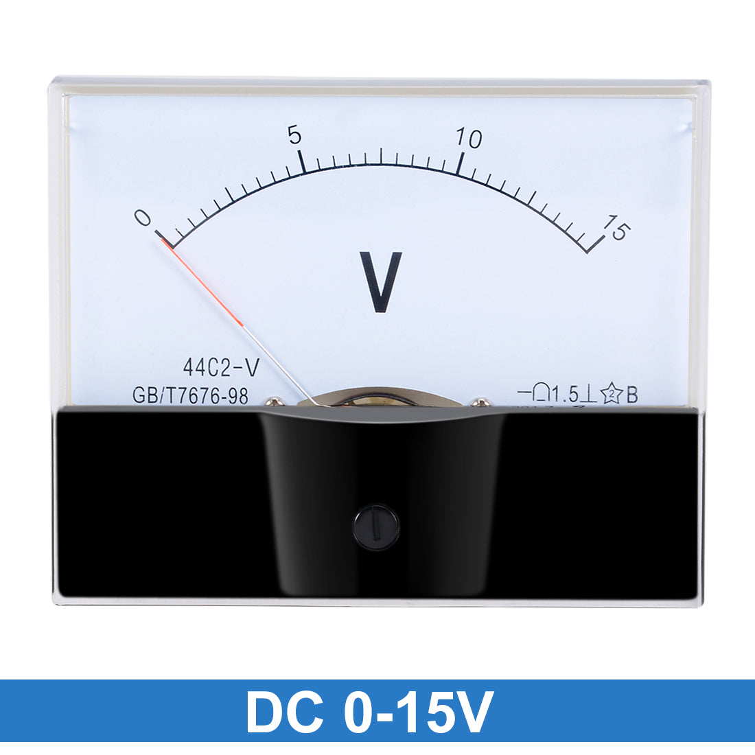 uxcell Uxcell DC 0-15V Analog Panel Voltage Gauge Volt Meter 44C2 1.5% Error
