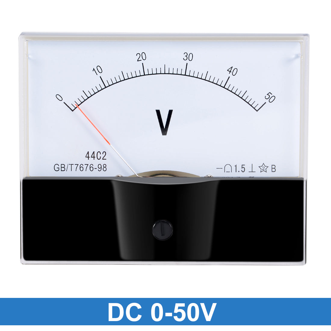 uxcell Uxcell DC 0-50V Analog Panel Voltage Gauge Volt Meter 44C2 1.5% Error