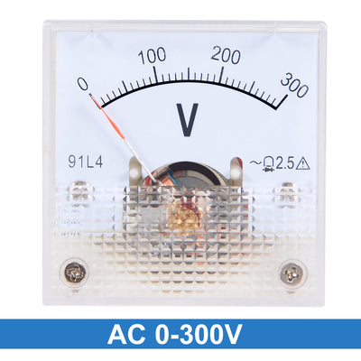 Harfington Uxcell AC 0-300V Analog Panel Voltage Gauge Volt Meter 91C4 2.5% Error Margin