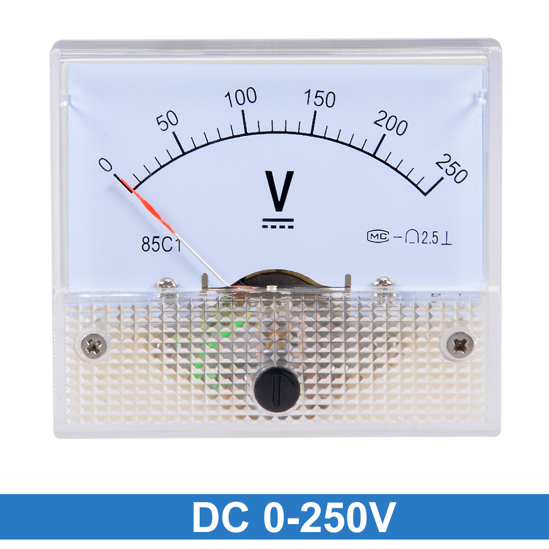 uxcell Uxcell DC 0-250V Analog Panel Voltage Gauge Volt Meter 85C1 2.5% Error Margin