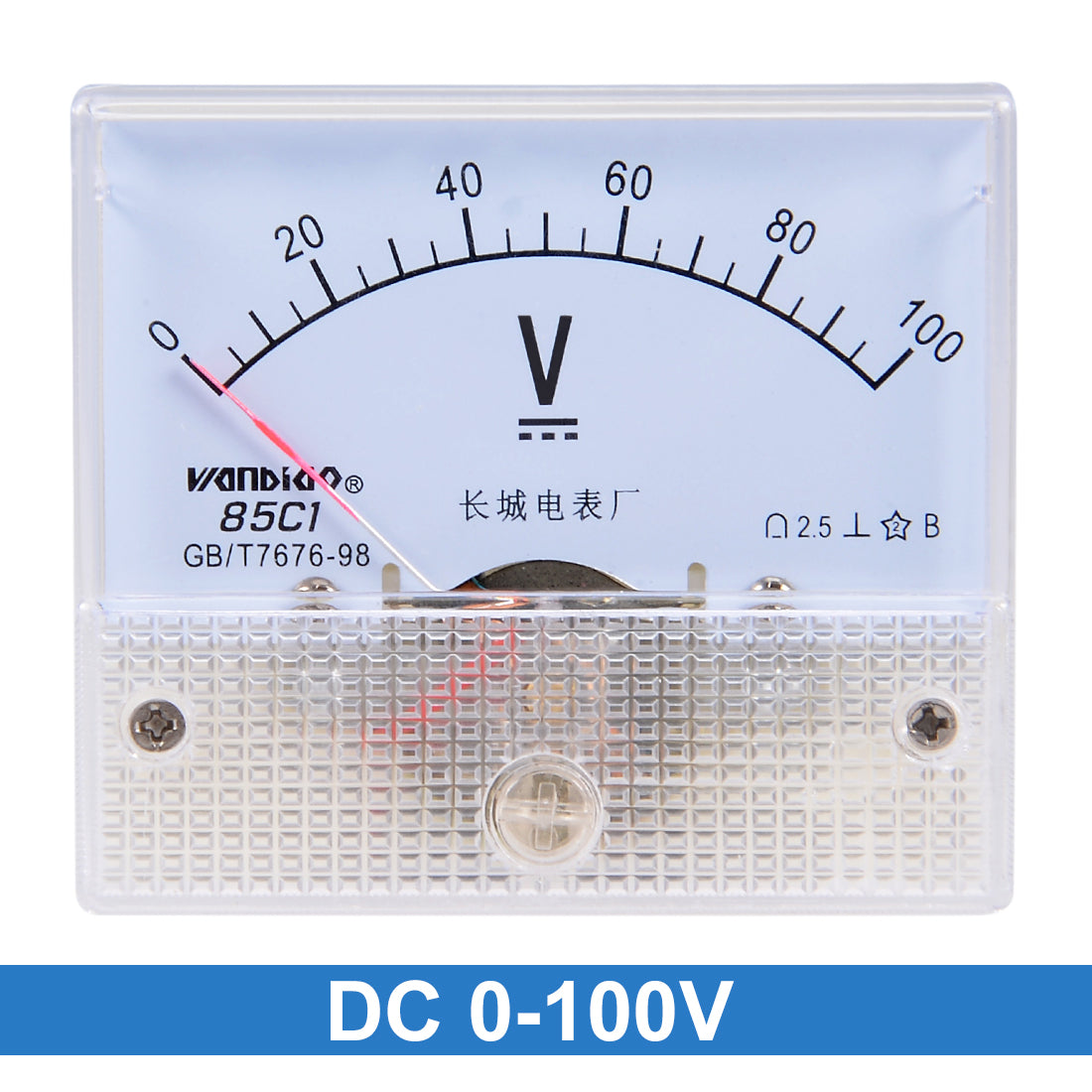 uxcell Uxcell DC 0-100V Analog Panel Voltage Gauge Volt Meter 85C1 2.5% Error