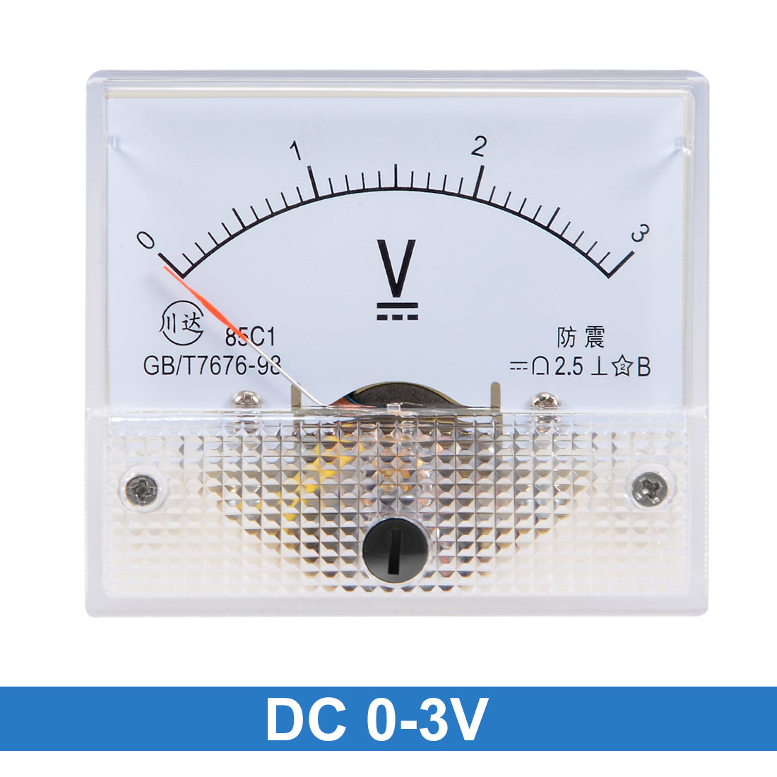 uxcell Uxcell DC 0-3V Analog Panel Voltage Gauge Volt Meter 85C1 2.5% Error Margin