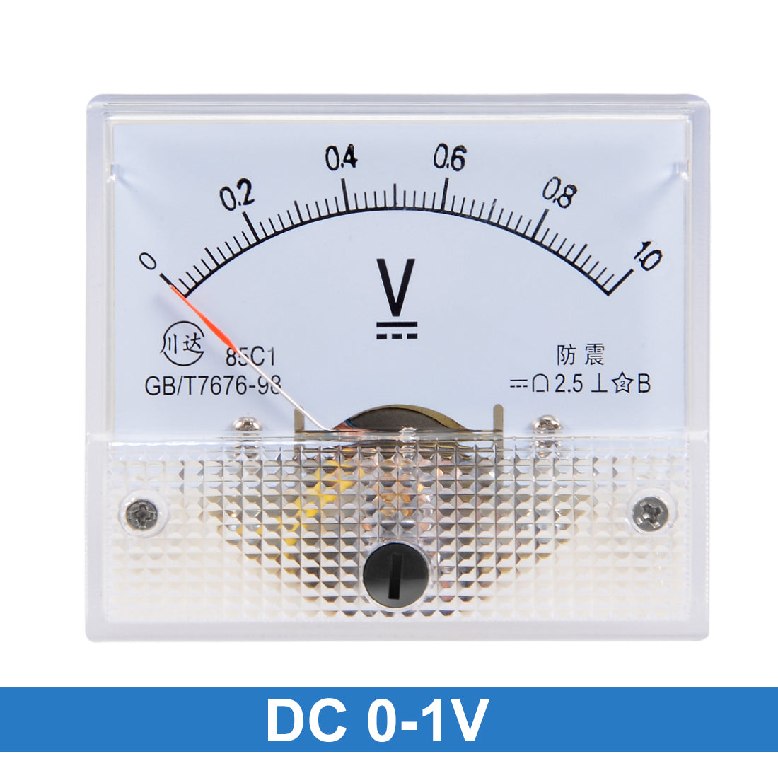 uxcell Uxcell DC 0-1V Analog Panel Voltage Gauge Volt Meter 85C1 2.5% Error Margin