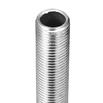 Harfington Uxcell Zinc Plated Lamp Pipe Nipple M10 50mm Length 1mm Pitch All Threaded 10Pcs