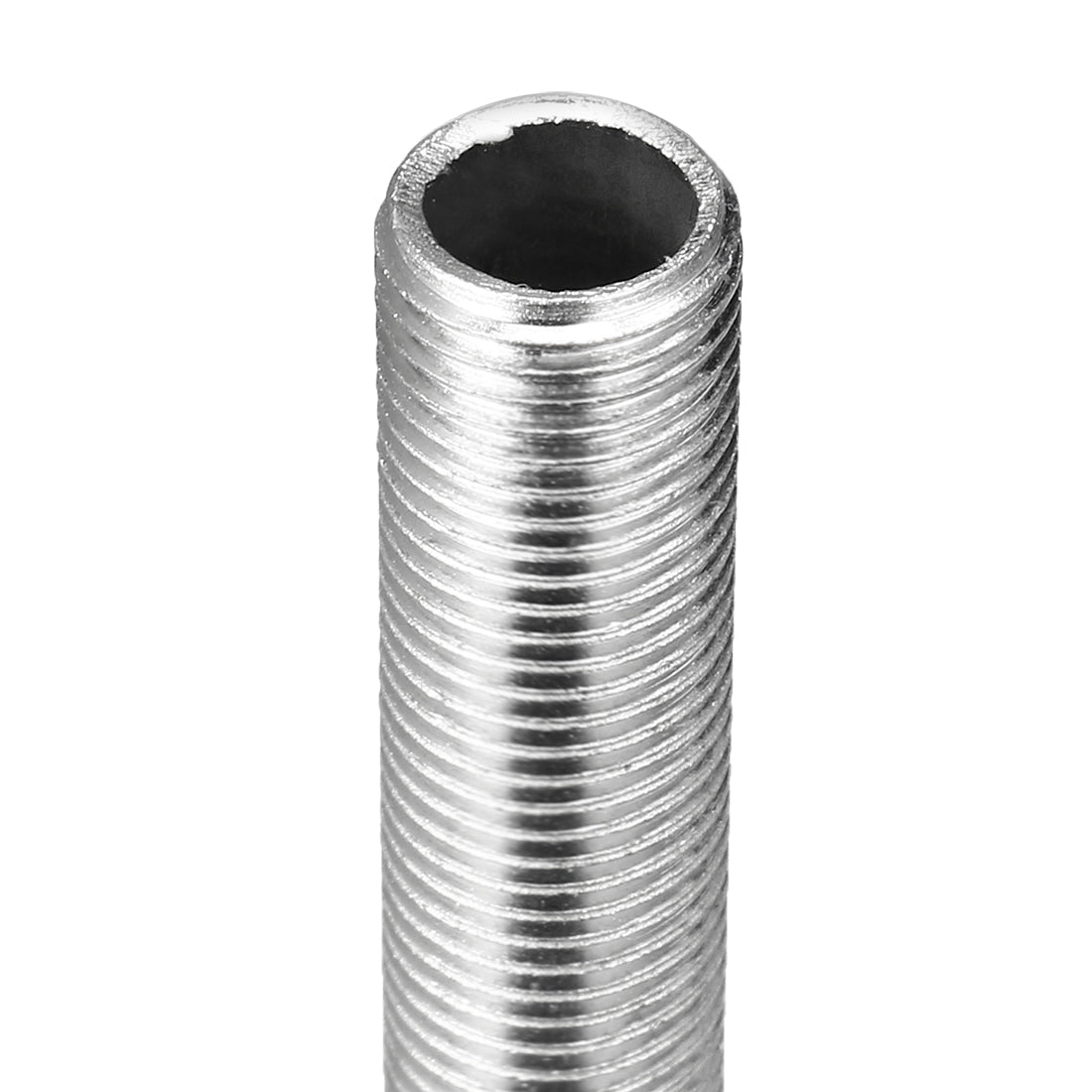 uxcell Uxcell Zinc Plated Lamp Pipe Nipple M10 70mm Length 1mm Pitch All Threaded 10Pcs