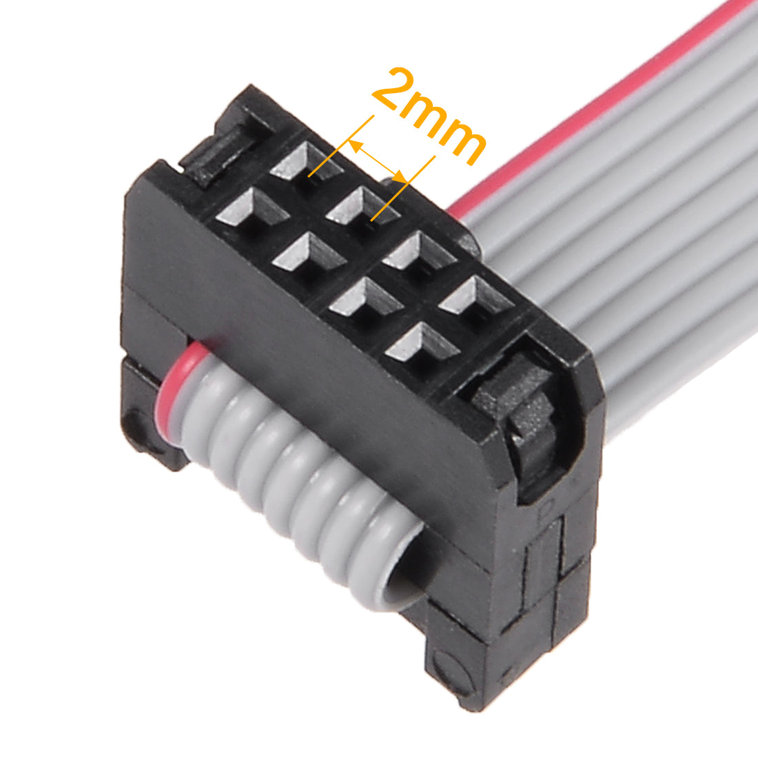 uxcell Uxcell IDC 8 Pins Connector Flat Ribbon Cable Female Connector Length 30cm 2mm Pitch,5pcs