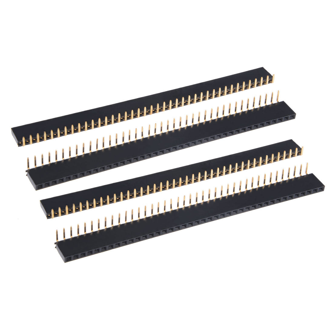 uxcell Uxcell 5 Pcs 2.54mm Pitch 40Pin Single Row Curved Connector Pin Header Strip for Arduino Prototype Shield