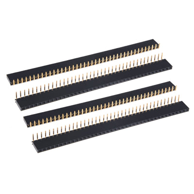 Harfington Uxcell 5 Pcs 2.54mm Pitch 40Pin Single Row Curved Connector Pin Header Strip for Arduino Prototype Shield