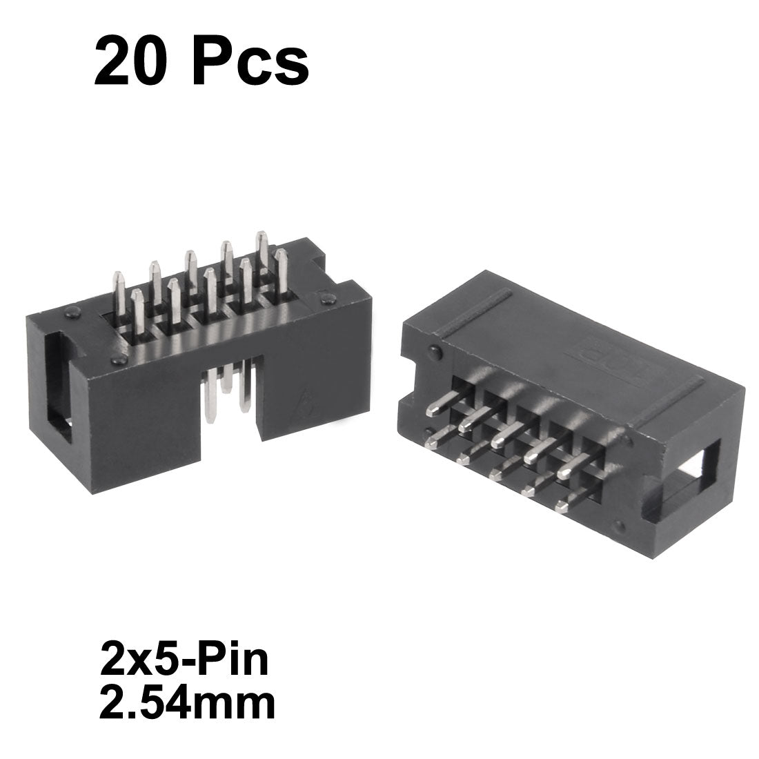 uxcell Uxcell 20Pcs 2.54mm Pitch 2x5-Pin Double Row Straight Box Header Connector PCB Board Socket