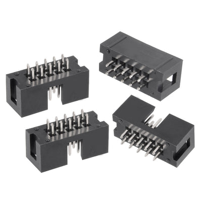 Harfington Uxcell 20Pcs 2.54mm Pitch 2x5-Pin Double Row Straight Box Header Connector PCB Board Socket