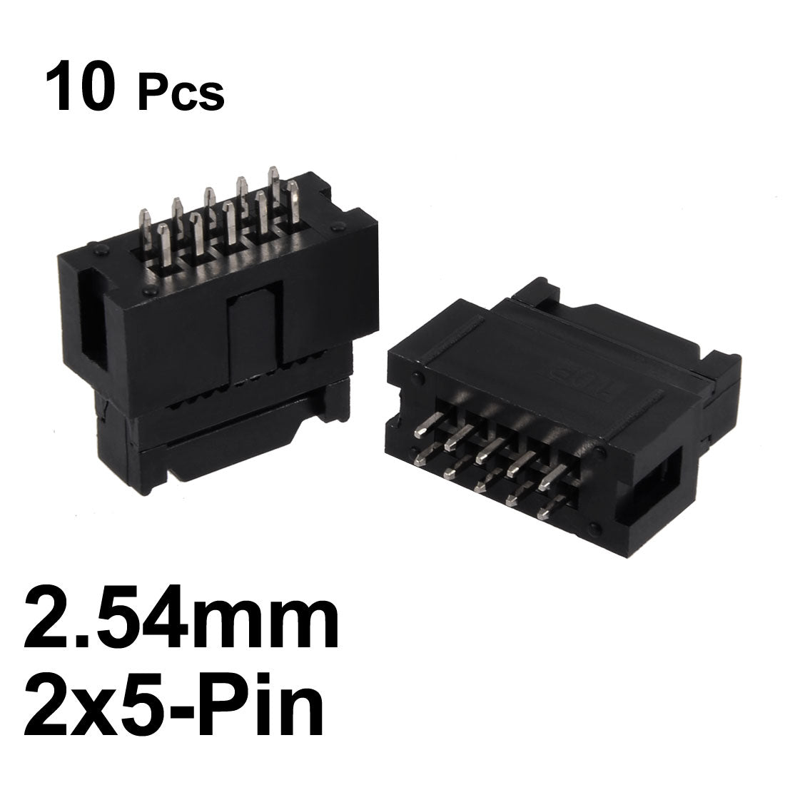 uxcell Uxcell 10Pcs 2.54mm Pitch 2x5-Pin Double Row Straight Connector Female Pin Header Strip PCB Board Socket