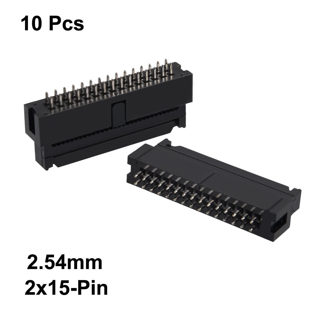 uxcell Uxcell 10Pcs 2.54mm Pitch 2x15-Pin Double Row Straight Connector Female Pin Header Strip PCB Board Socket
