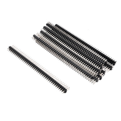 Harfington Uxcell 10Pcs 2.54mm Pitch 40-Pin 11mm Length Double Row Straight Connector Pin Header Strip for Arduino Prototype Shield