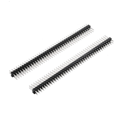uxcell Uxcell 5Pcs 2.54mm Pitch 40-Pin 13mm Length Double Row Straight Connector Pin Header Strip for Arduino Prototype Shield