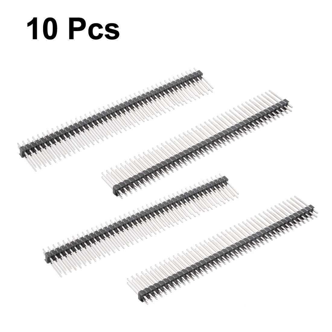 uxcell Uxcell 10Pcs 2.54mm Pitch 40-Pin 19mm Length Double Row Straight Connector Pin Header Strip for Arduino Prototype Shield