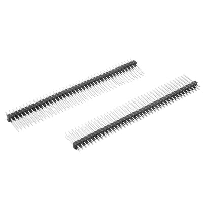 uxcell Uxcell 10Pcs 2.54mm Pitch 40-Pin 19mm Length Double Row Straight Connector Pin Header Strip for Arduino Prototype Shield