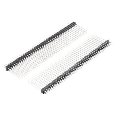 Harfington Uxcell 10Pcs 2.54mm Pitch 40-Pin 21mm Length Double Row Straight Connector Pin Header Strip for Arduino Prototype Shield