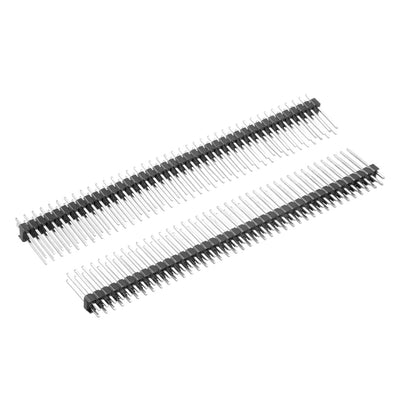 uxcell Uxcell 5Pcs 2.54mm Pitch 40-Pin 16mm Length Double Row Straight Connector Pin Header Strip for Arduino Prototype Shield