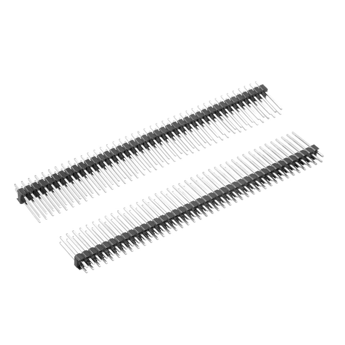 uxcell Uxcell 5Pcs 2.54mm Pitch 40-Pin 19mm Length Double Row Straight Connector Pin Header Strip for Arduino Prototype Shield