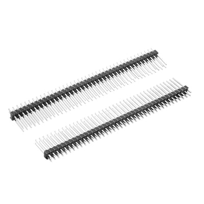 uxcell Uxcell 5Pcs 2.54mm Pitch 40-Pin 20mm Length Double Row Straight Connector Pin Header Strip for Arduino Prototype Shield