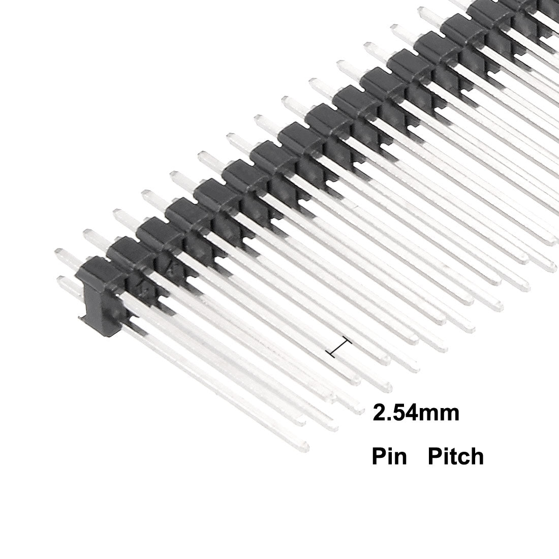 uxcell Uxcell 5Pcs 2.54mm Pitch 40-Pin 23mm Length Double Row Straight Connector Pin Header Strip for Arduino Prototype Shield
