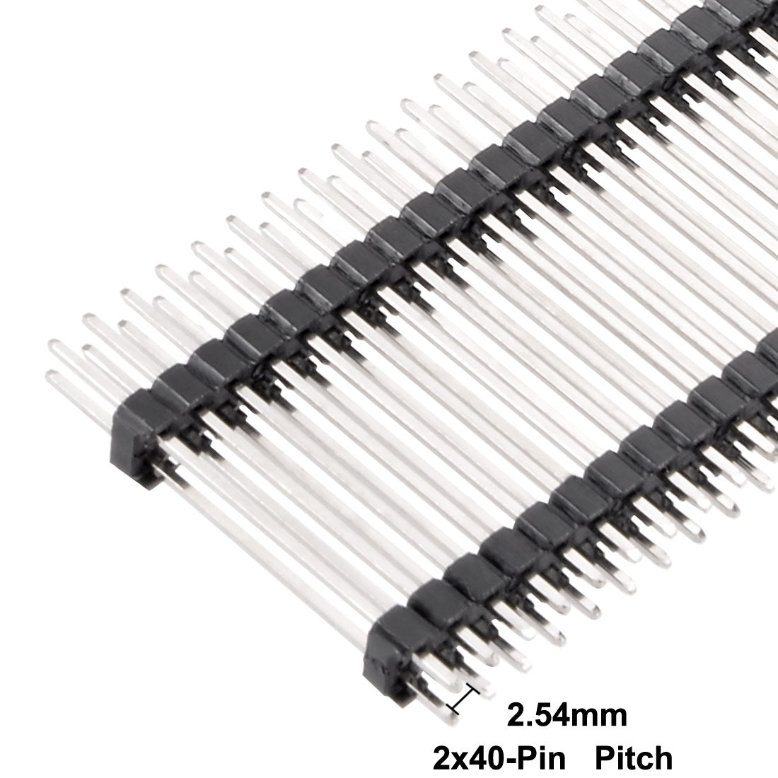 uxcell Uxcell 10Pcs 2.54mm Pitch 40Pin 30mm Length Double Row Straight Connector Pin Header Strip for Arduino Prototype Shield