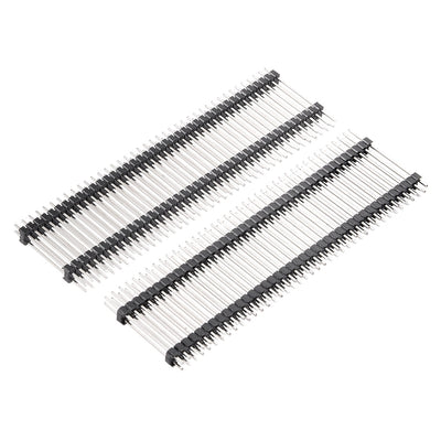 Harfington Uxcell 10Pcs 2.54mm Pitch 40Pin 30mm Length Double Row Straight Connector Pin Header Strip for Arduino Prototype Shield