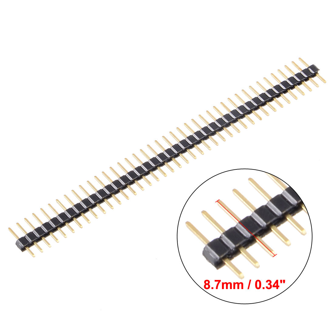 uxcell Uxcell 10Pcs 2mm Pitch 40P Single Row Straight Connector Pin Header Strip for Arduino Prototype Shield